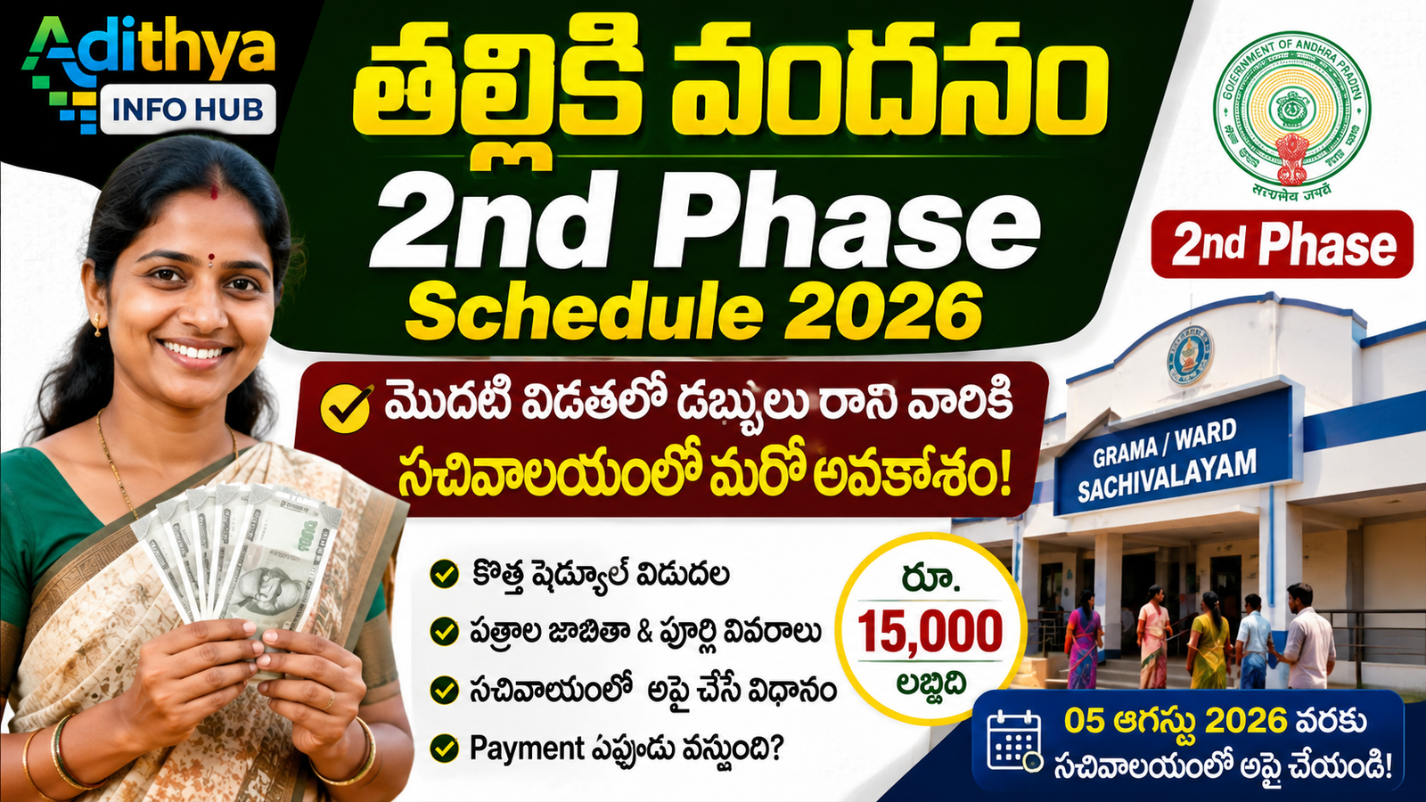 AP Thalliki Vandanam 2nd Phase Schedule 2026