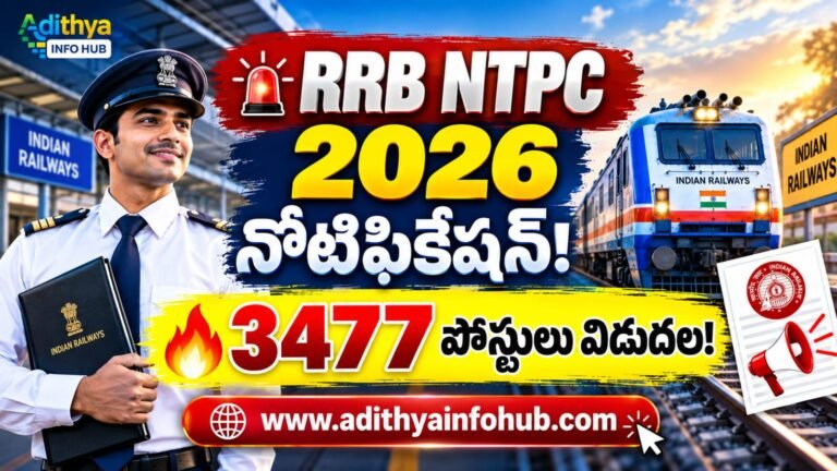 RRB NTPC Graduate Recruitment 2026 Notification 3477 Vacancies